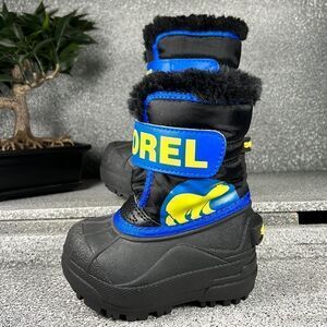 Sorel Snow Commander Boots Shoes Winter Insulated Blue Size 4